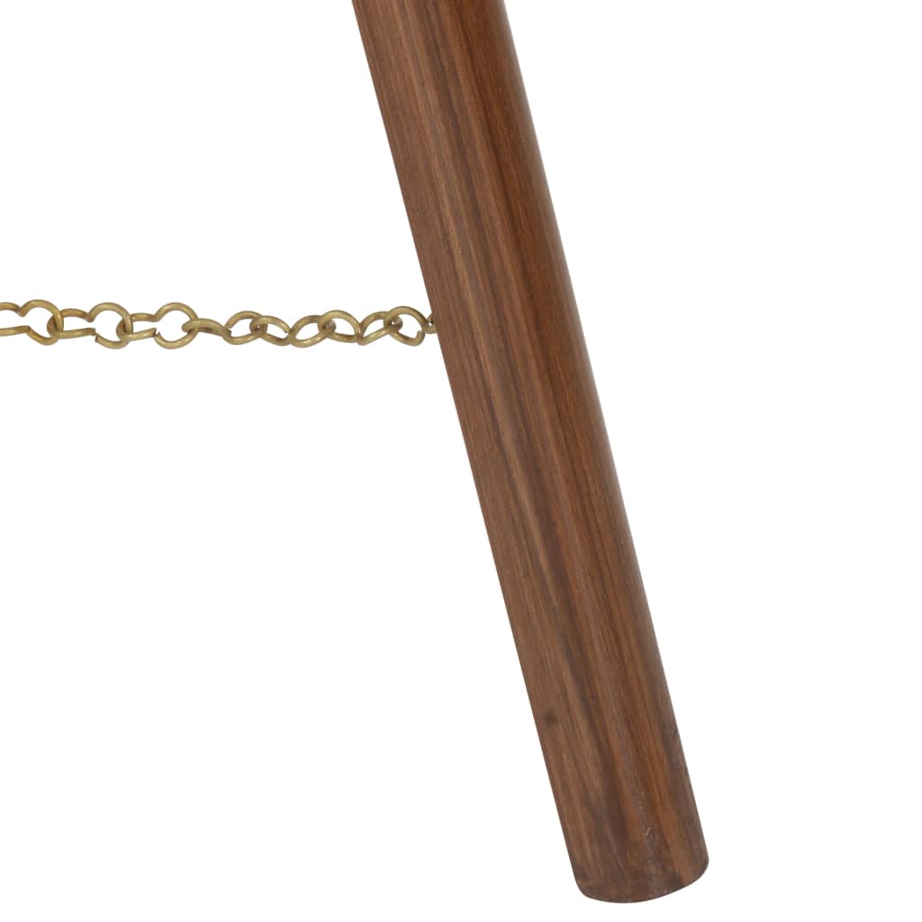 Lampada Da Terra A Treppiede Legno Massello Di Mango 97 Cm
