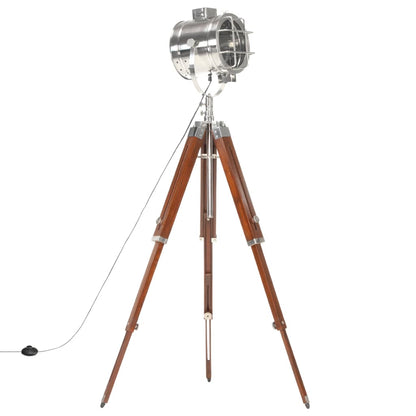 Lampada Da Terra A Treppiede Legno Massello Di Mango 165 Cm