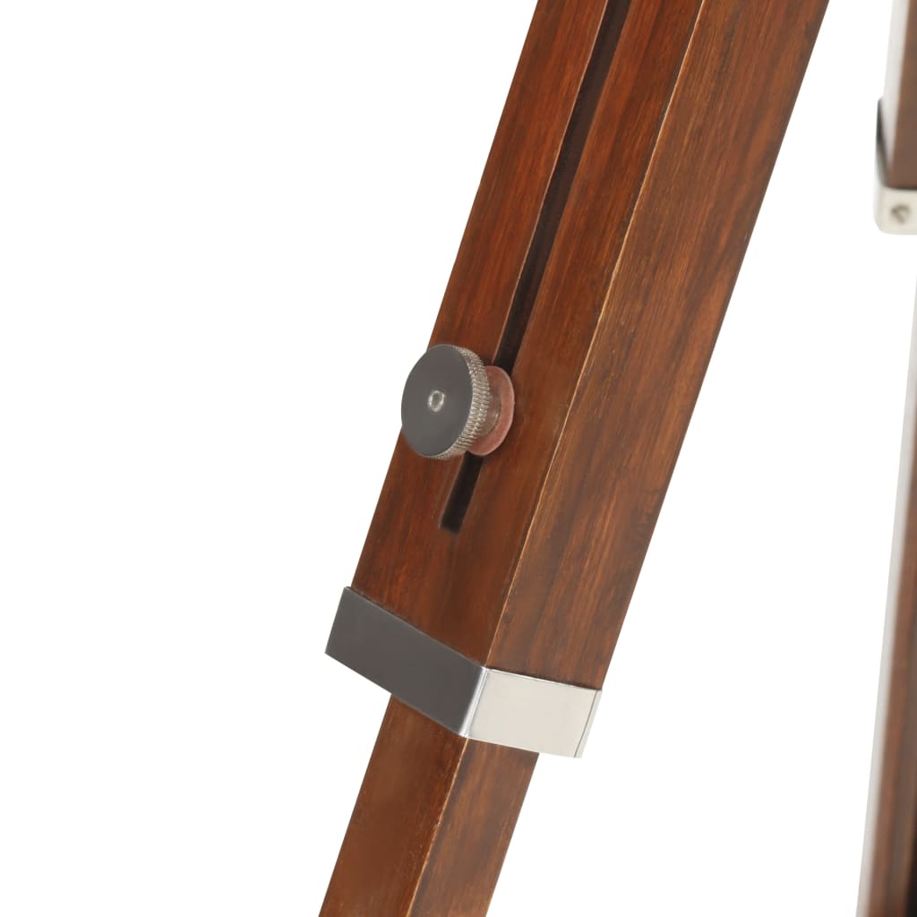 Lampada Da Terra A Treppiede Legno Massello Di Mango 165 Cm
