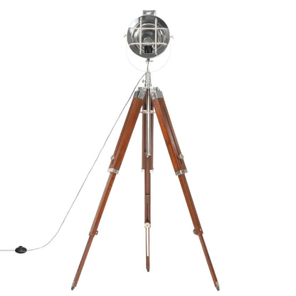 Lampada Da Terra A Treppiede Legno Massello Di Mango 165 Cm