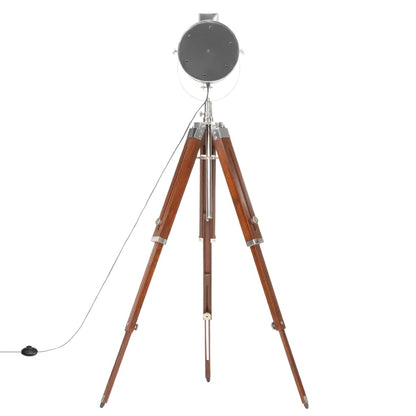 Lampada Da Terra A Treppiede Legno Massello Di Mango 165 Cm