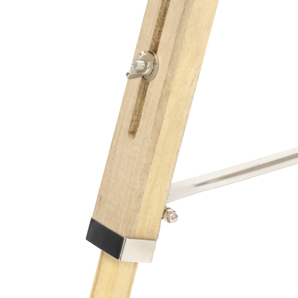 Lampada Da Terra A Treppiede Legno Massello Di Mango 140 Cm