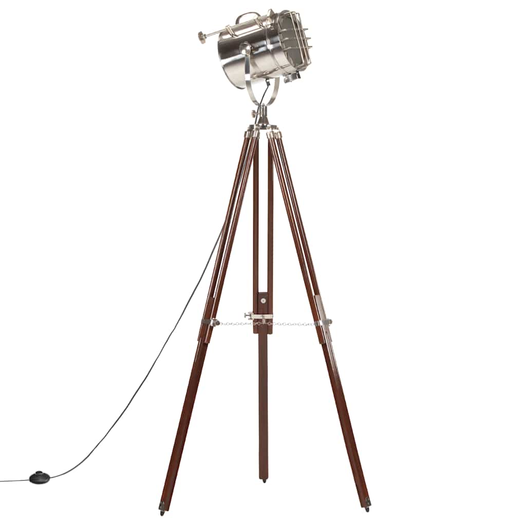 Lampada Da Terra A Treppiede Legno Massello Di Mango 180 Cm