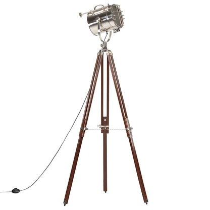 Lampada Da Terra A Treppiede Legno Massello Di Mango 180 Cm