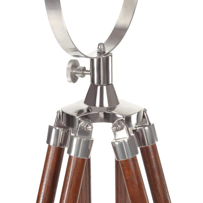 Lampada Da Terra A Treppiede Legno Massello Di Mango 180 Cm