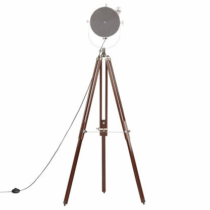 Lampada Da Terra A Treppiede Legno Massello Di Mango 180 Cm