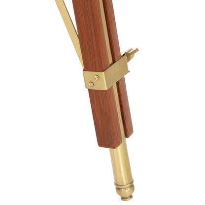 Lampada Da Terra A Treppiede Legno Massello Di Mango 193 Cm