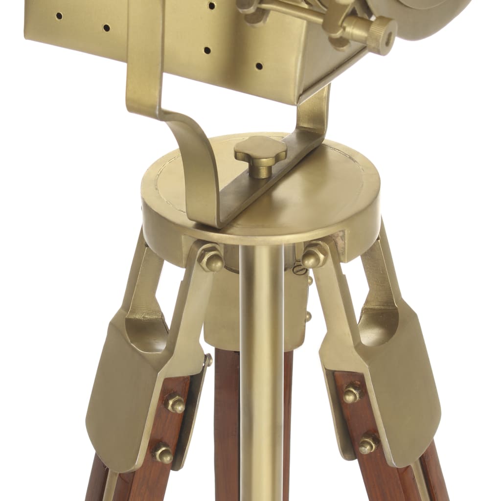 Lampada Da Terra A Treppiede Legno Massello Di Mango 193 Cm