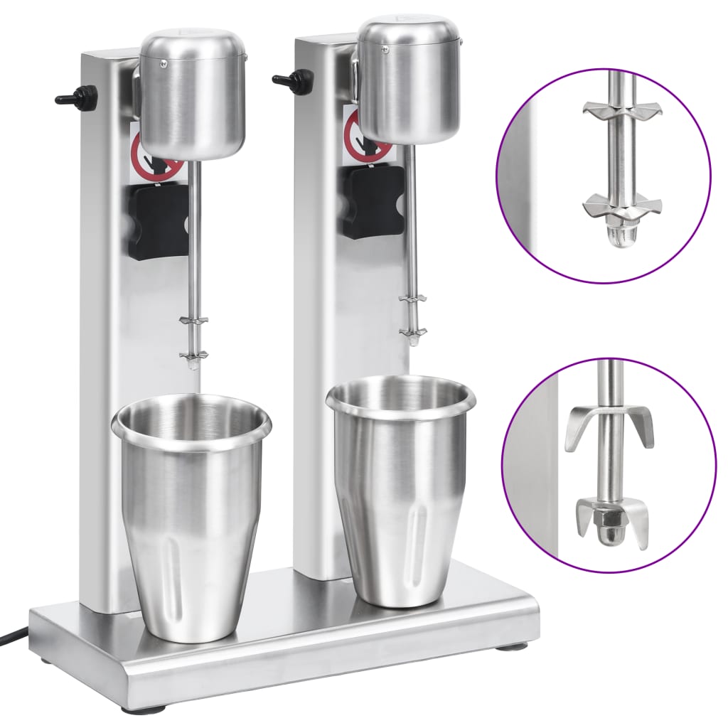 Frullatore Per Milkshake Con Tazza Doppia In Acciaio Inox 2 L
