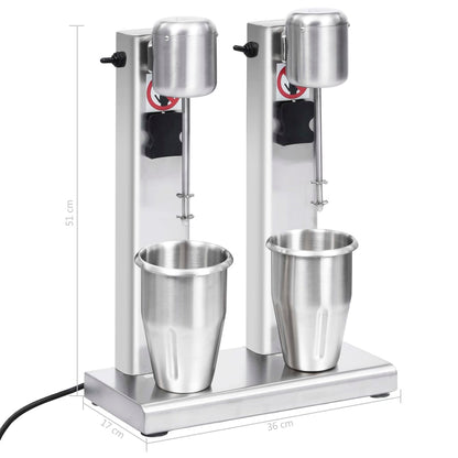 Frullatore Per Milkshake Con Tazza Doppia In Acciaio Inox 2 L