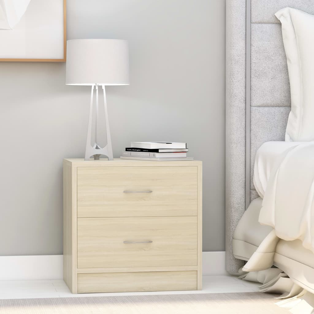 Comodini 2Pz 40X30X40 Cm In Legno Multistrato