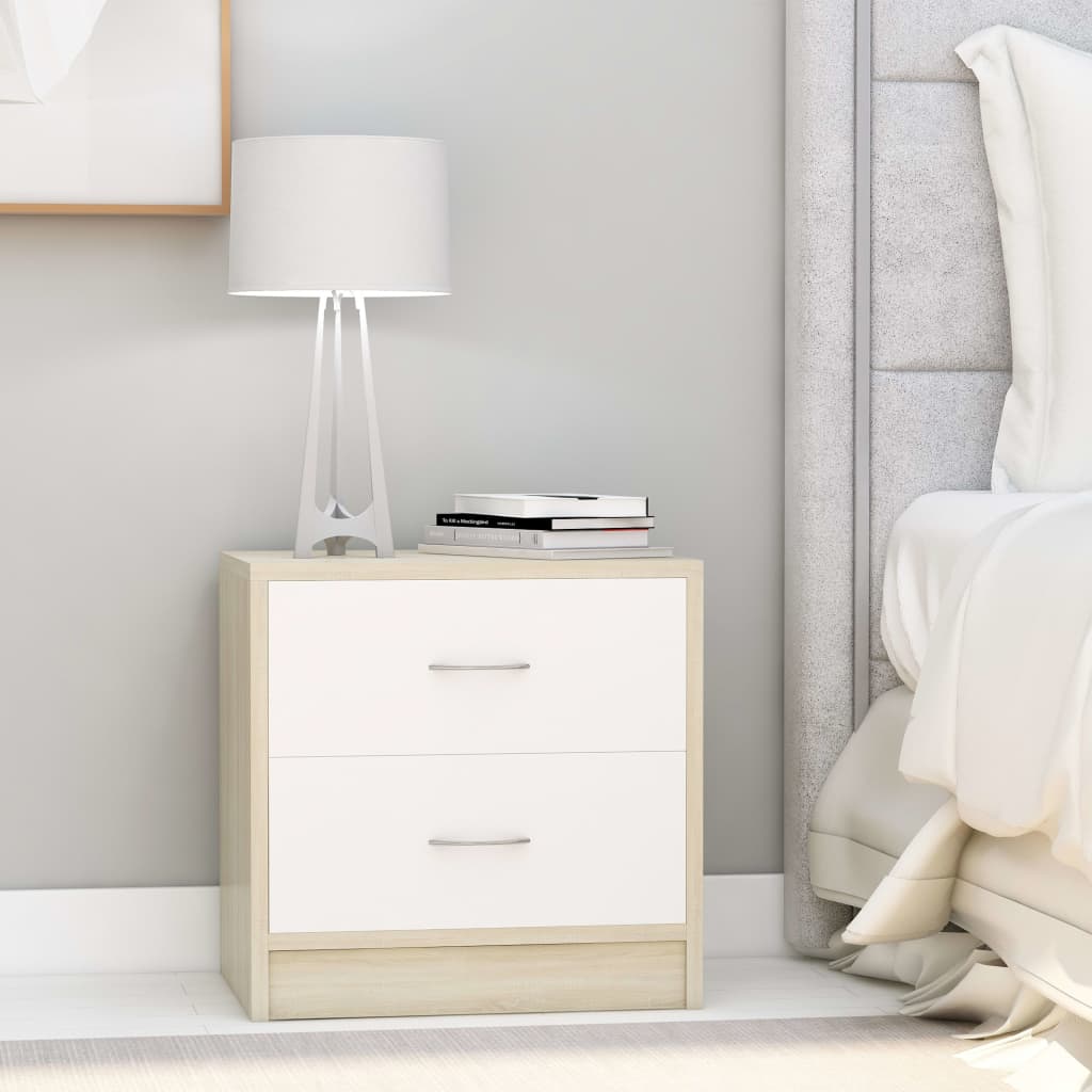 Comodini 2Pz 40X30X40 Cm In Legno Multistrato