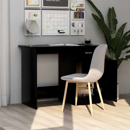 Scrivania Nera 100X50X76 Cm In Legno Multistrato