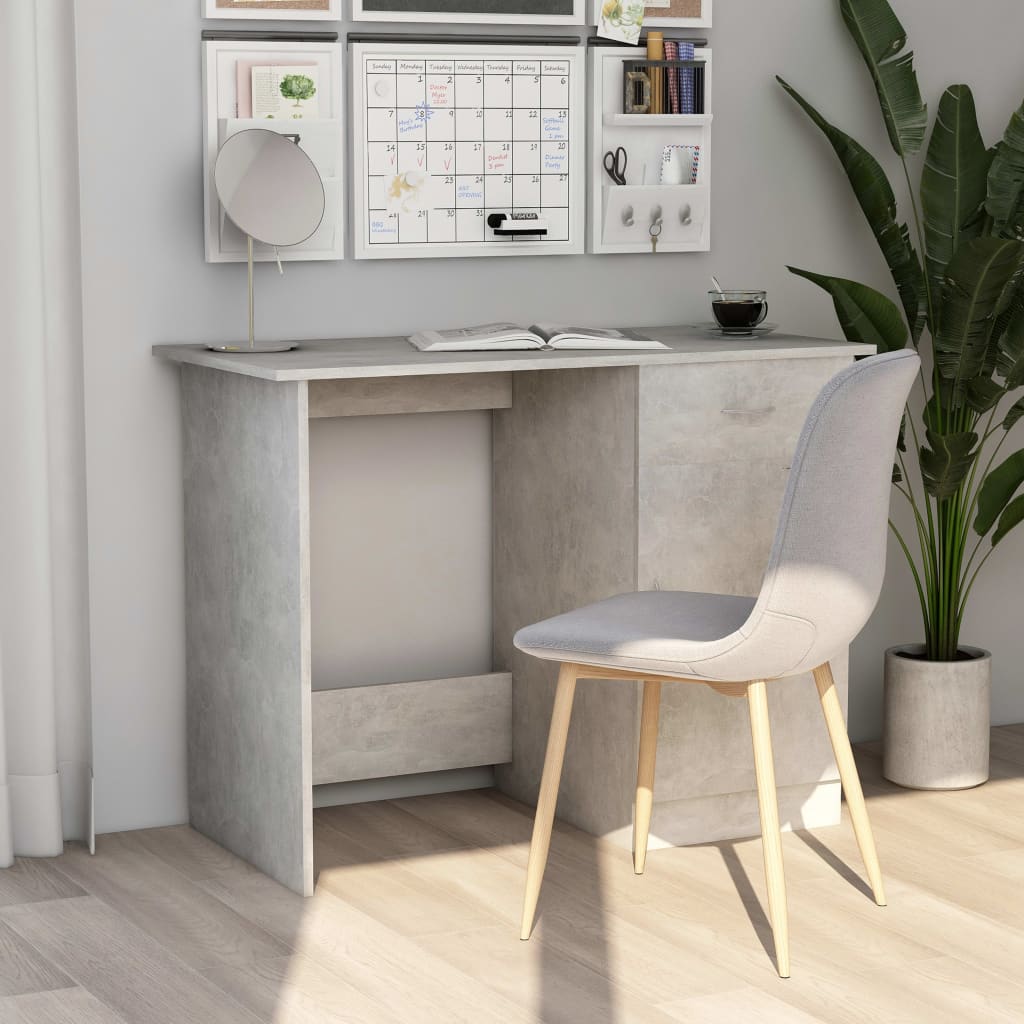 Scrivania Nera 100X50X76 Cm In Legno Multistrato