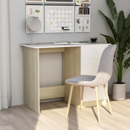 Scrivania Nera 100X50X76 Cm In Legno Multistrato