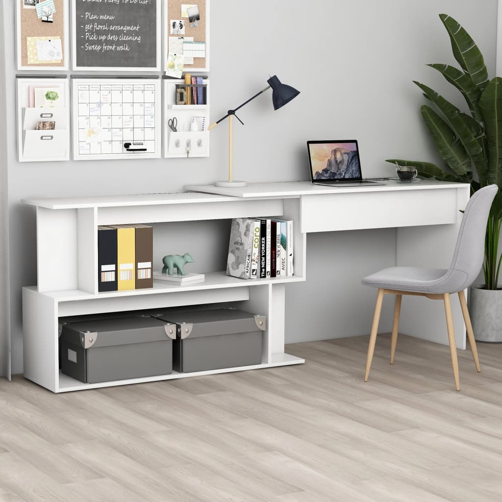 Scrivania Angolo 200X50X76 Cm Legno Multistrato