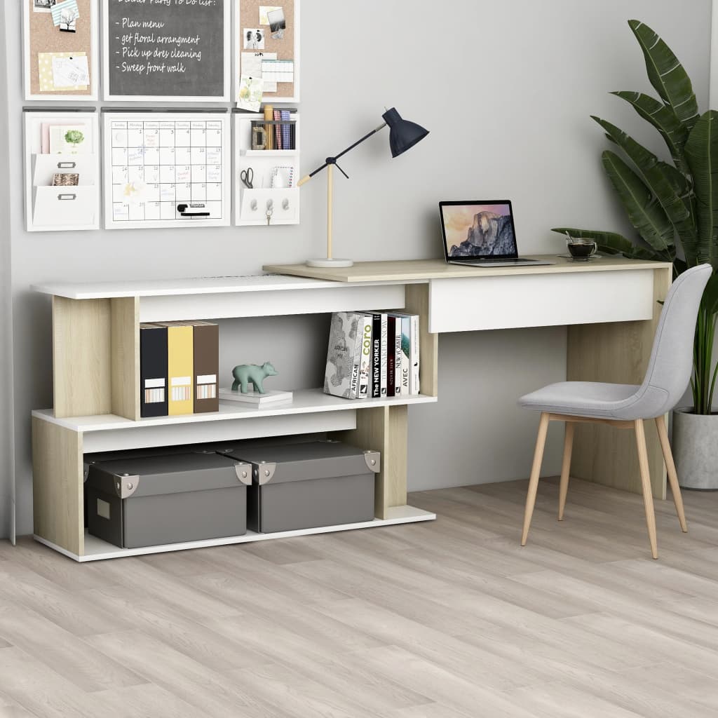 Scrivania Angolo 200X50X76 Cm Legno Multistrato