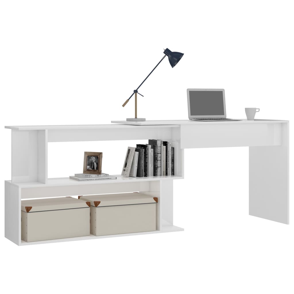 Scrivania Angolo 200X50X76 Cm Legno Multistrato