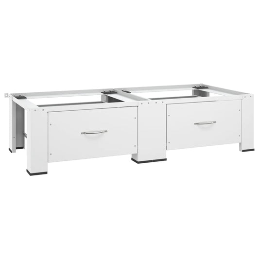 Supporto Doppio Lavatrice E Asciugatrice Con Cassetti Bianco