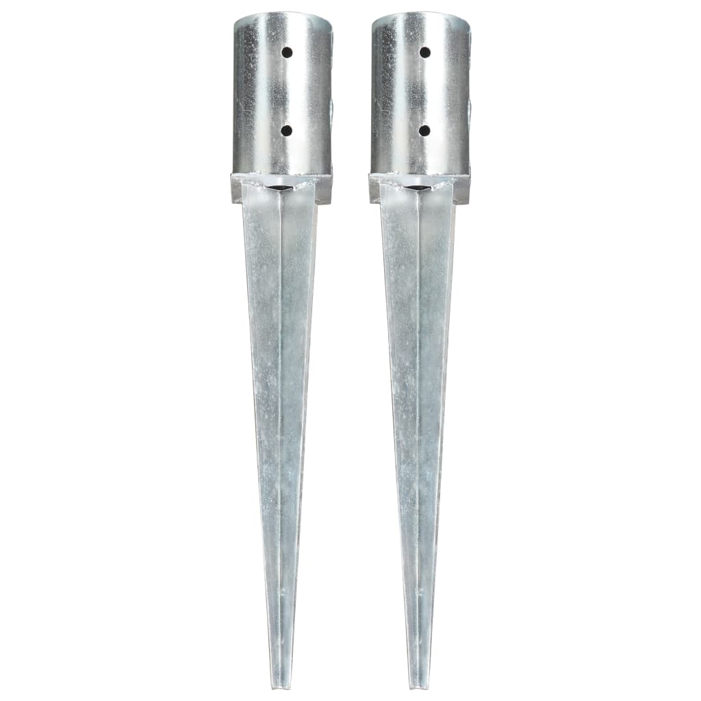 Picchetti Di Terra 2 Pz Argento In Acciaio Zincato
