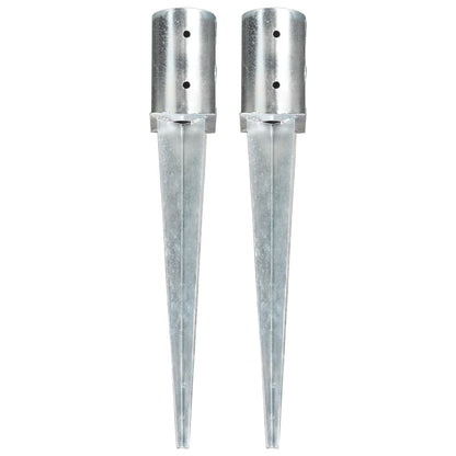 Picchetti Di Terra 2 Pz Argento In Acciaio Zincato