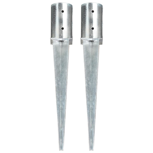 Picchetti Di Terra 2 Pz Argento In Acciaio Zincato