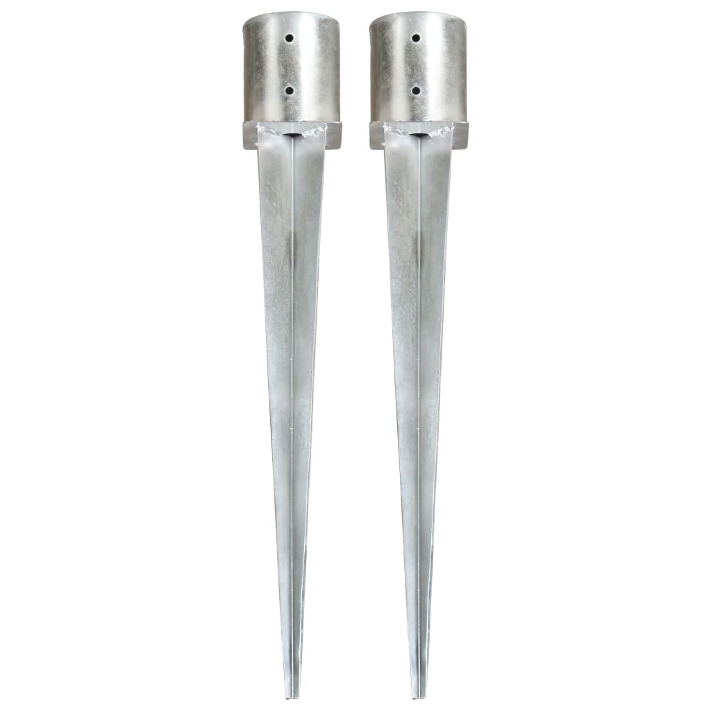 Picchetti Di Terra 2 Pz Argento In Acciaio Zincato