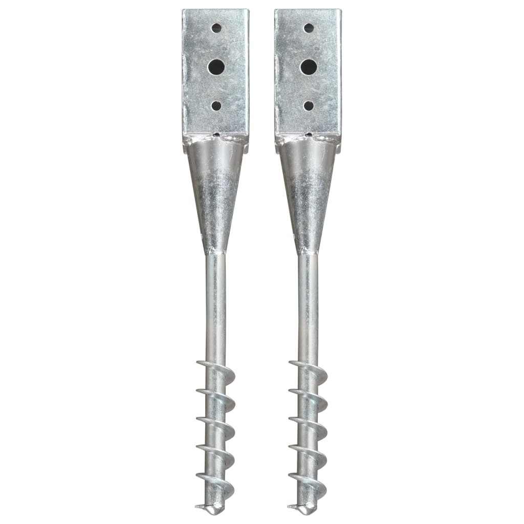 Picchetti Di Terra 2 Pz Argento In Acciaio Zincato