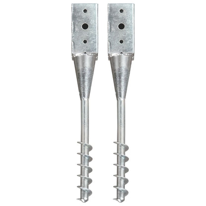 Picchetti Di Terra 2 Pz Argento In Acciaio Zincato