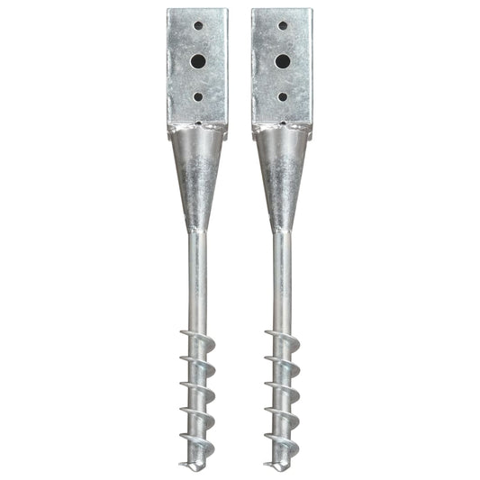 Picchetti Di Terra 2 Pz Argento In Acciaio Zincato