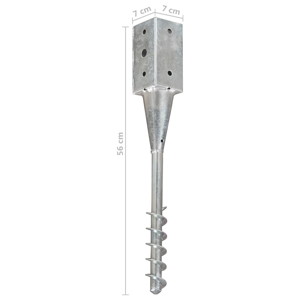 Picchetti Di Terra 2 Pz Argento In Acciaio Zincato