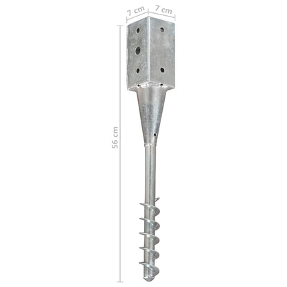 Picchetti Di Terra 2 Pz Argento In Acciaio Zincato