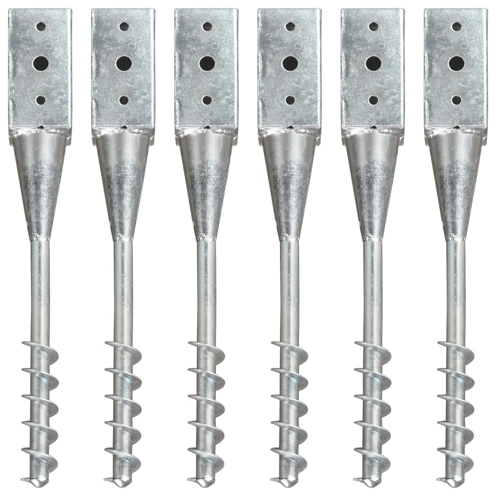 Picchetti Di Terra 2 Pz Argento In Acciaio Zincato