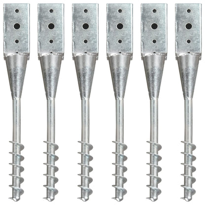 Picchetti Di Terra 2 Pz Argento In Acciaio Zincato