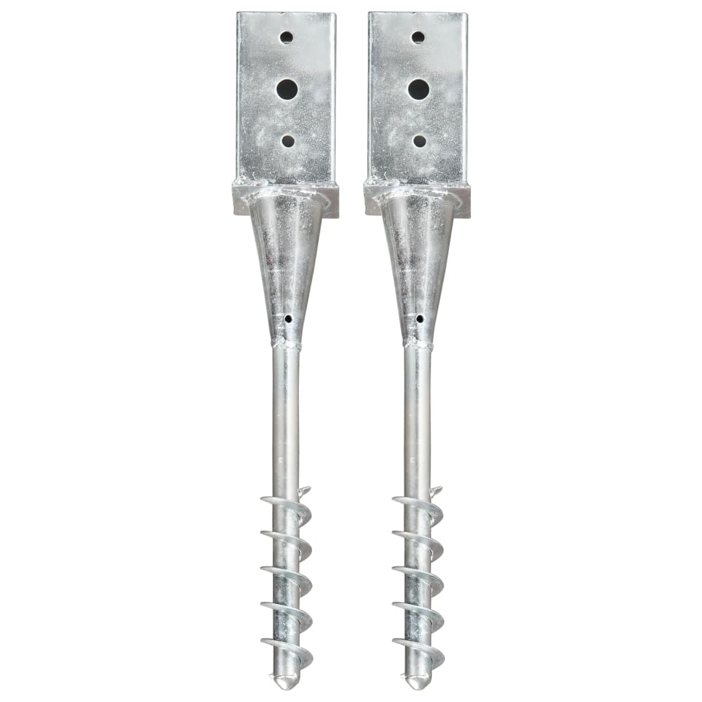 Picchetti Di Terra 2 Pz Argento In Acciaio Zincato