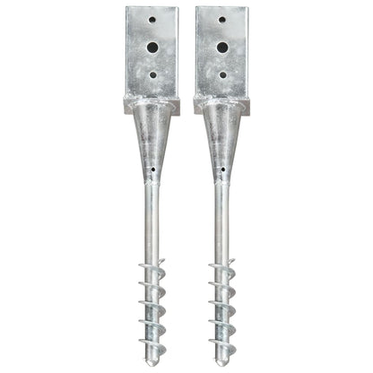 Picchetti Di Terra 2 Pz Argento In Acciaio Zincato
