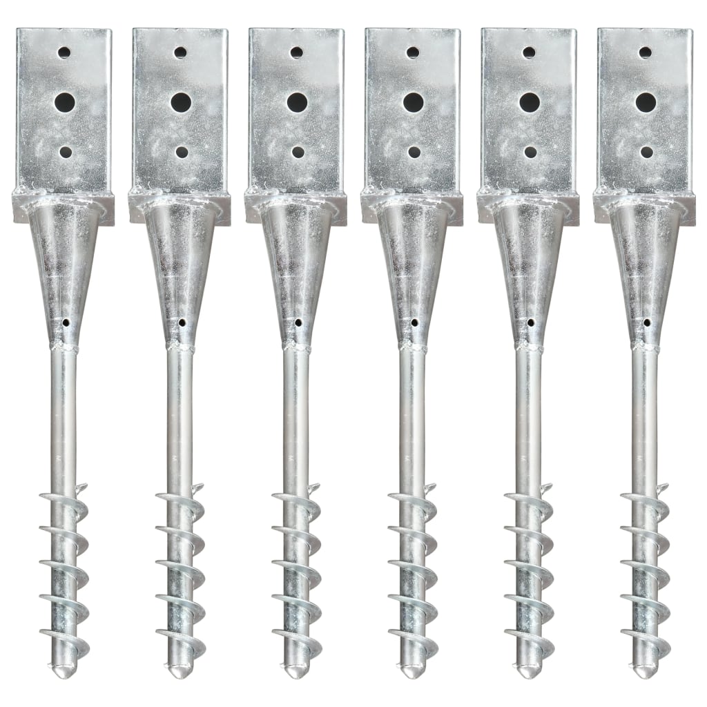Picchetti Di Terra 2 Pz Argento In Acciaio Zincato