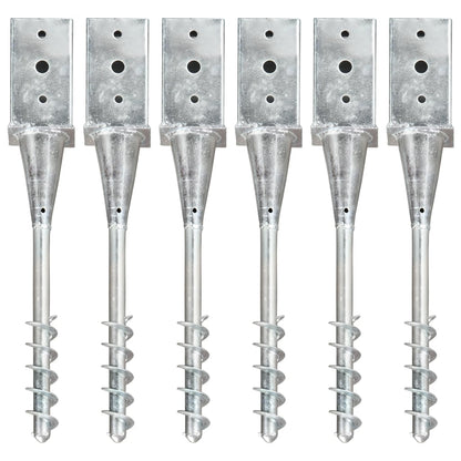 Picchetti Di Terra 2 Pz Argento In Acciaio Zincato