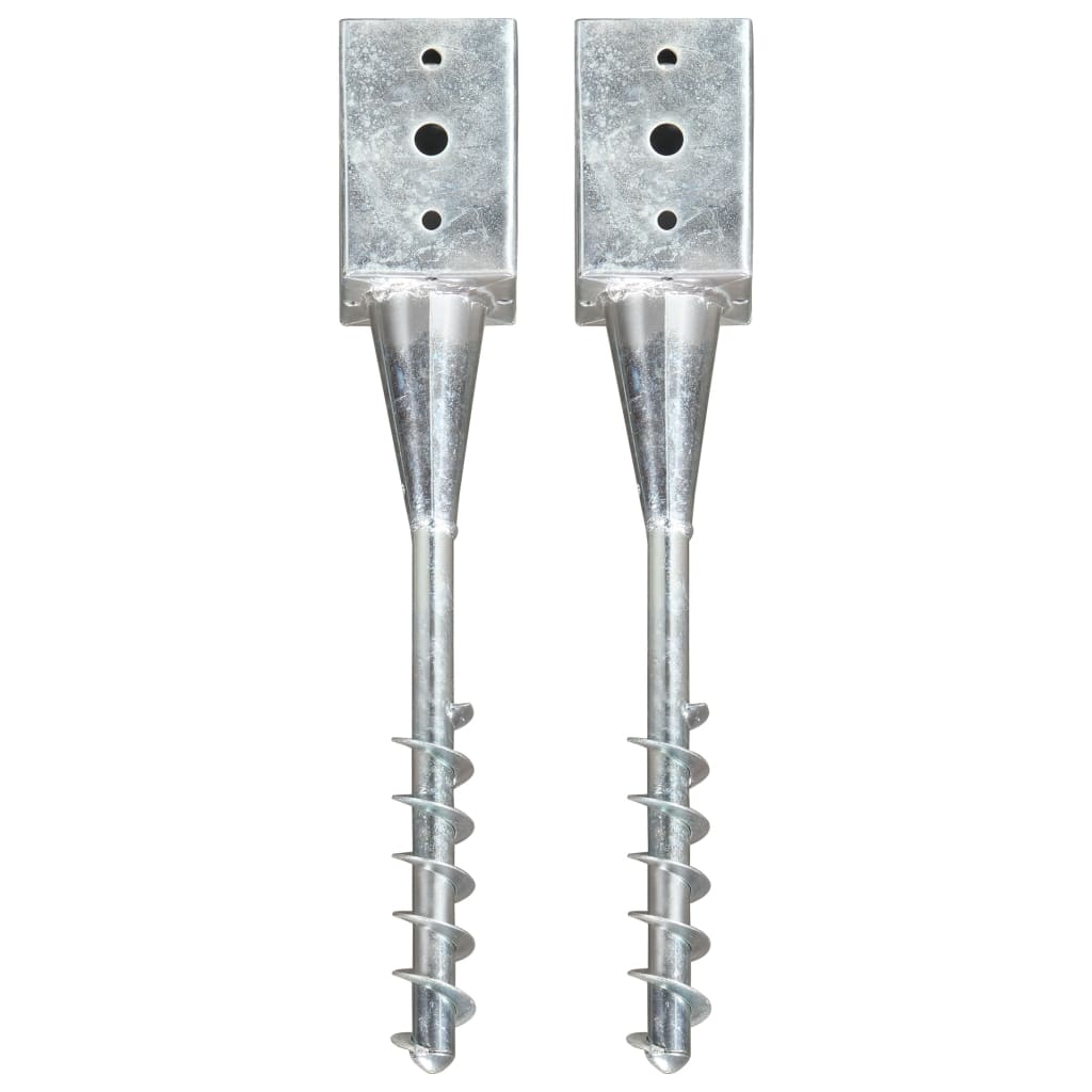 Picchetti Di Terra 2 Pz Argento In Acciaio Zincato