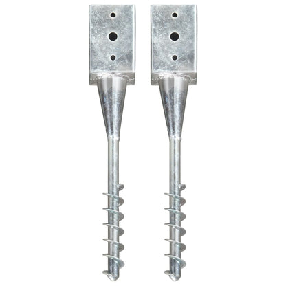 Picchetti Di Terra 2 Pz Argento In Acciaio Zincato
