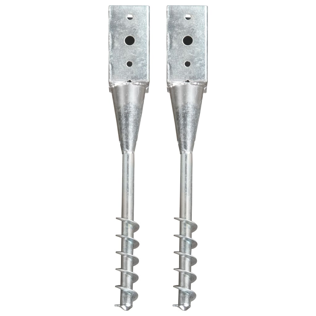 Picchetti Di Terra 2 Pz Argento In Acciaio Zincato