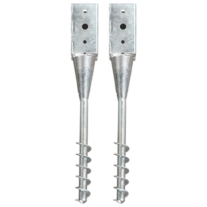 Picchetti Di Terra 2 Pz Argento In Acciaio Zincato