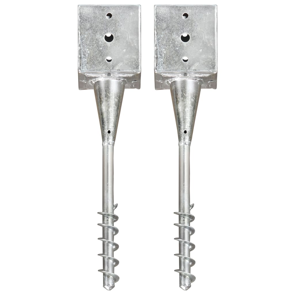Picchetti Di Terra 2 Pz Argento In Acciaio Zincato