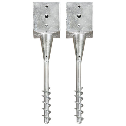 Picchetti Di Terra 2 Pz Argento In Acciaio Zincato