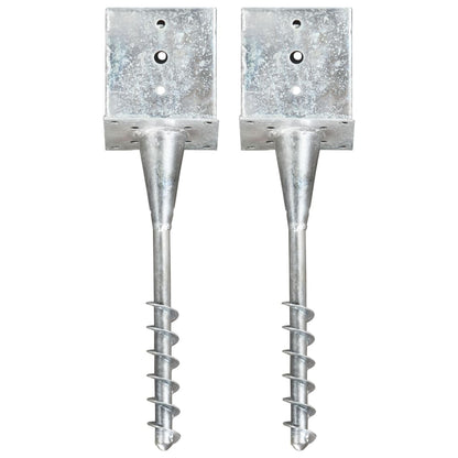 Picchetti Di Terra 2 Pz Argento In Acciaio Zincato