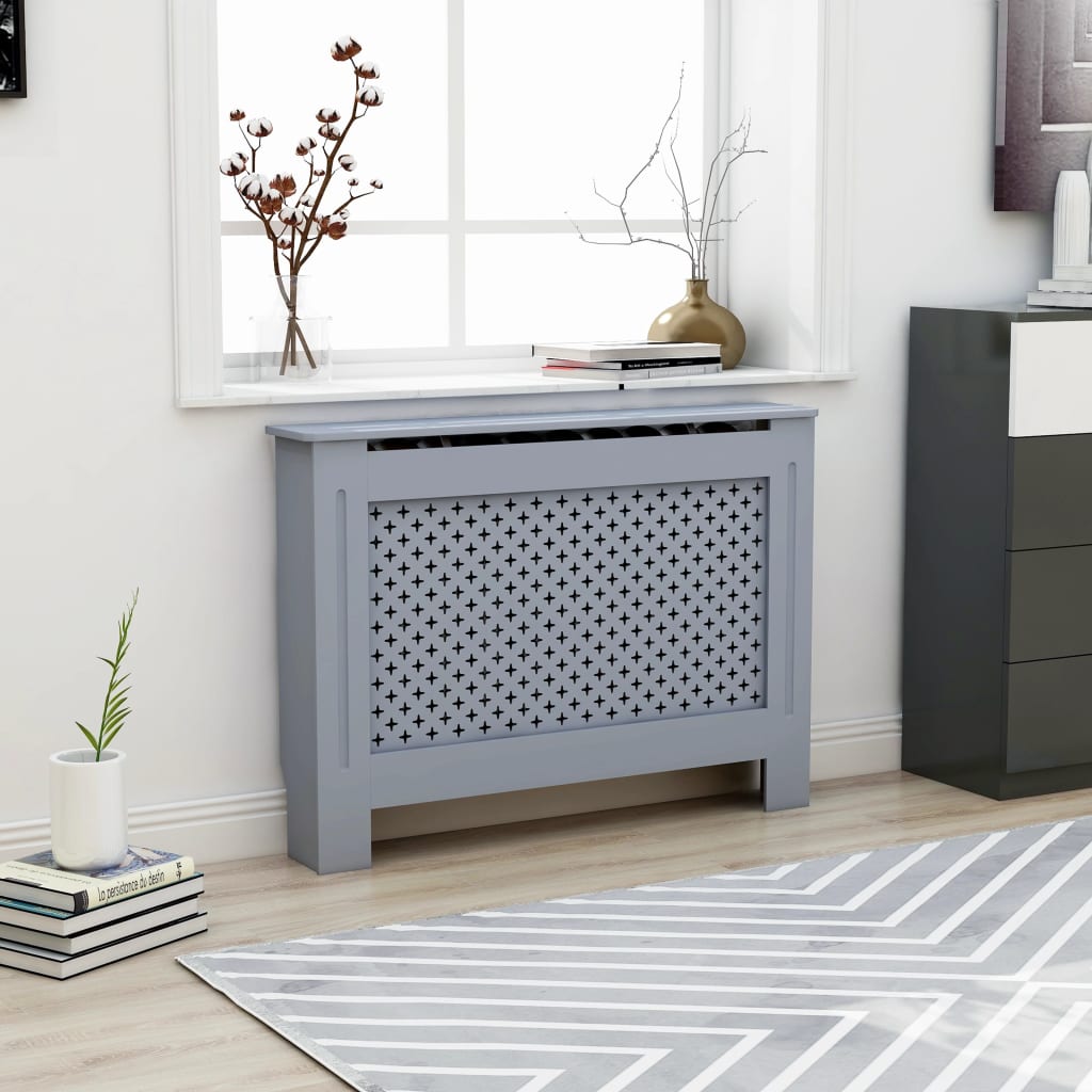 Coperture Per Radiatori 2Pz Bianche 152X19X81,5 Cm In Mdf