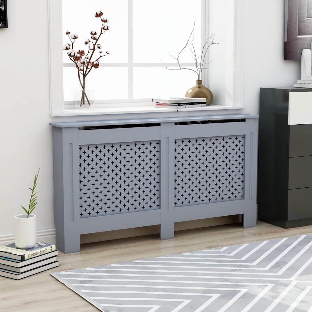 Coperture Per Radiatori 2Pz Bianche 152X19X81,5 Cm In Mdf