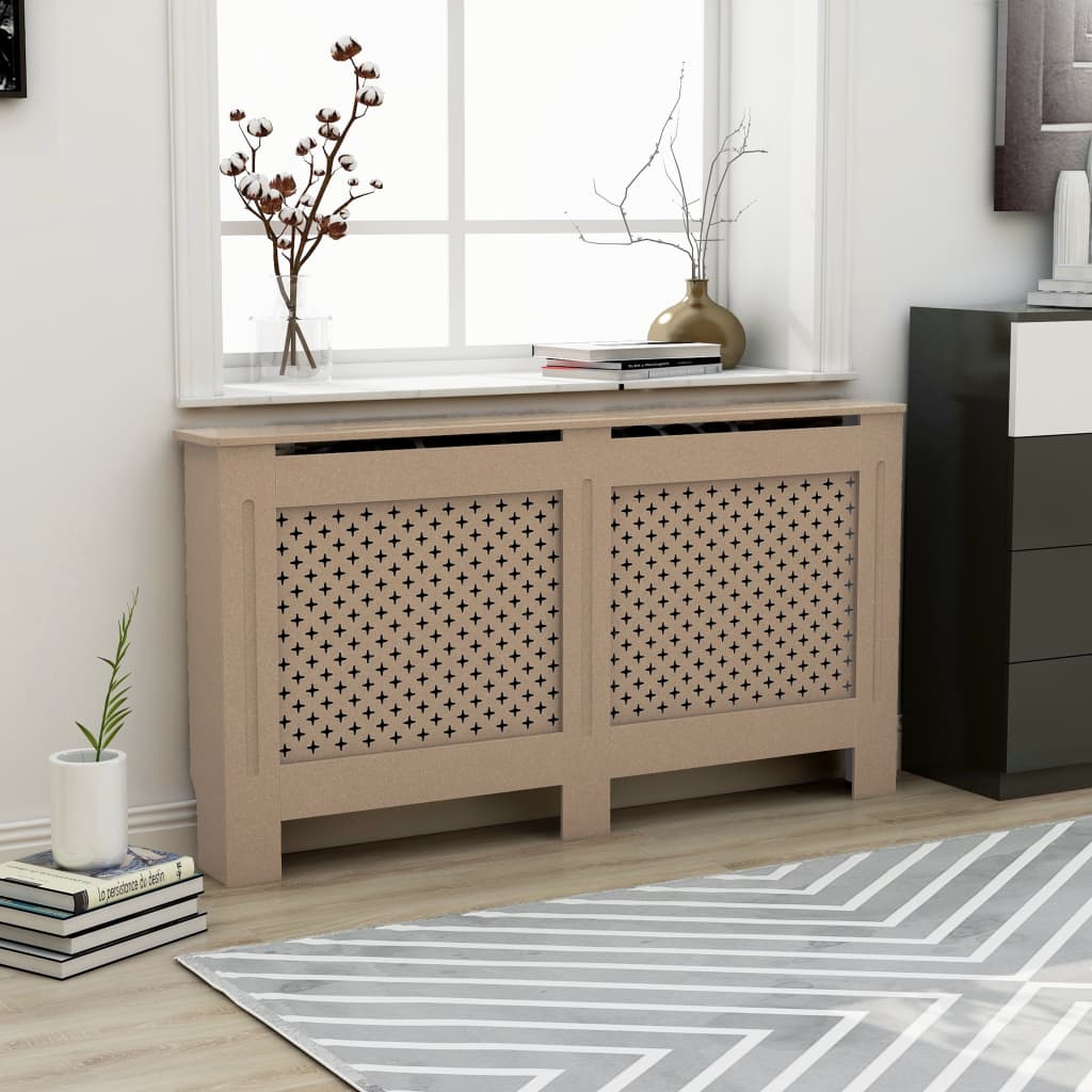 Coperture Per Radiatori 2Pz Bianche 152X19X81,5 Cm In Mdf