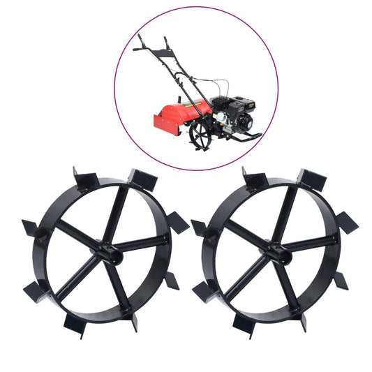 Ruote In Metallo Per Motozappa A Benzina 6,5 Hp 2 Pz