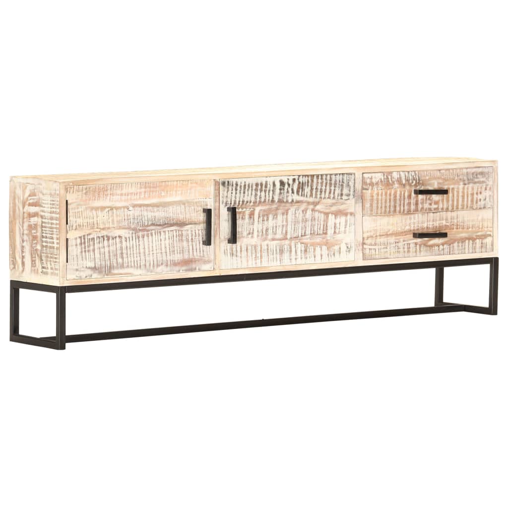 Mobile Porta Tv 140X30X45 Cm In Legno Massello Di Acacia
